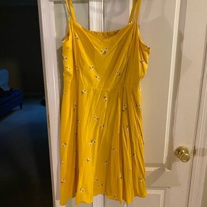 Yellow Spaghetti strap sun dress